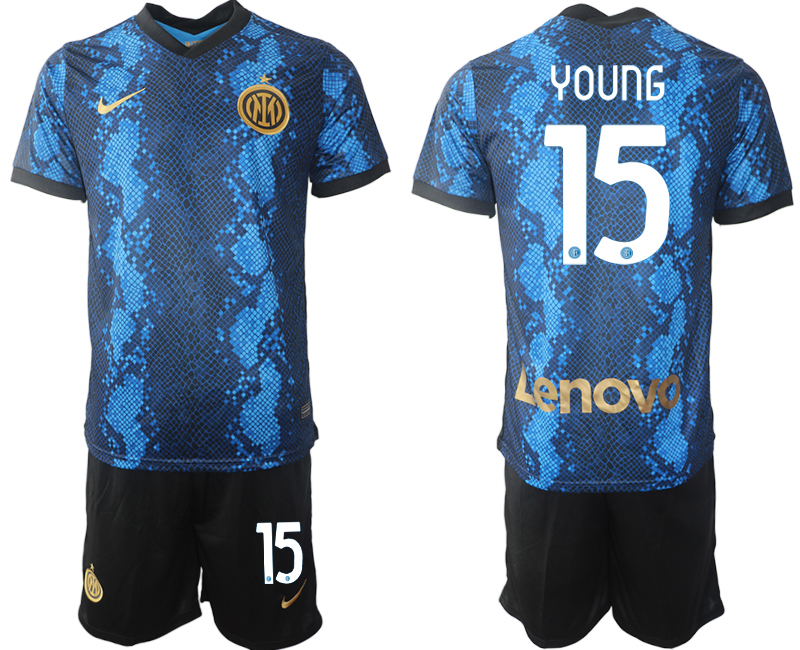 Men 2021-2022 Club Inter Milan home blue #15 Nike Soccer Jersey->barcelona jersey->Soccer Club Jersey